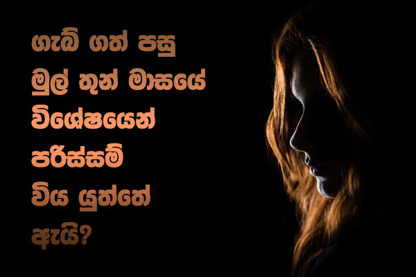 ගැබ් ගත් පසු මුල් තුන් මාසයේ විශේෂයෙන් පරිස්සම් විය යුත්තේ ඇයි?