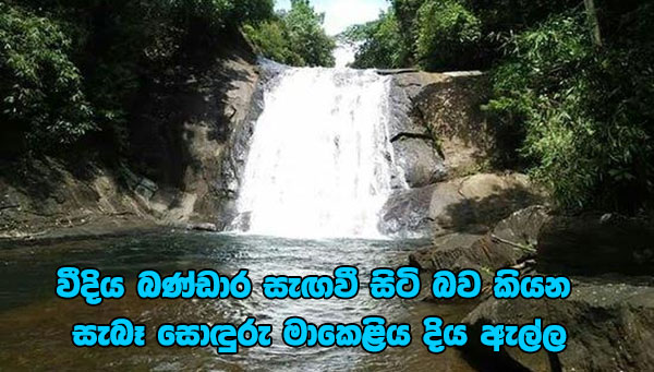 වීදිය බණ්ඩාර සැඟවී සිටි බව කියන සැබෑ සොඳුරු මාකෙළිය දිය ඇල්ල