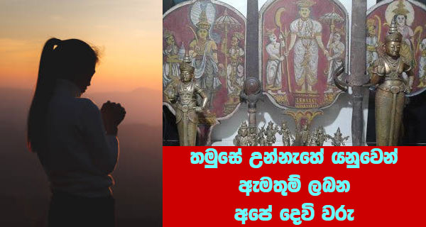 තමුසේ උන්නැහේ යනුවෙන් ඇමතුම් ලබන අපේ දෙවි වරු