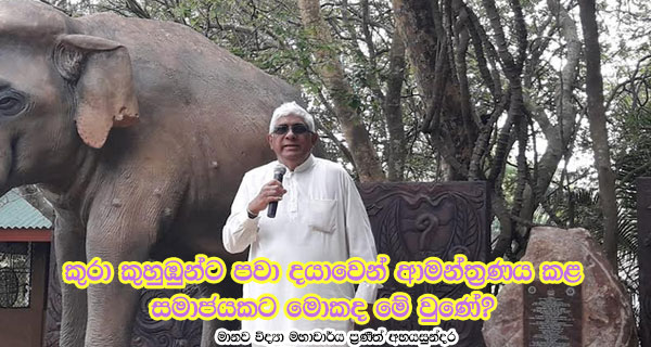 කුරා කුහුඹුන්ට පවා දයාවෙන් ආමන්ත්‍රණය කළ සමාජයකට මොකද මේ වුණේ?